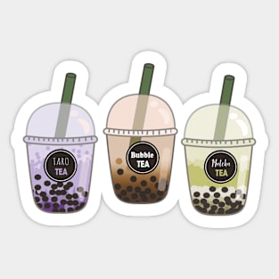 Milk Tea Trio Sticker